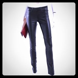 NWT BCBG Maxazria Colton leather and Ponte pants